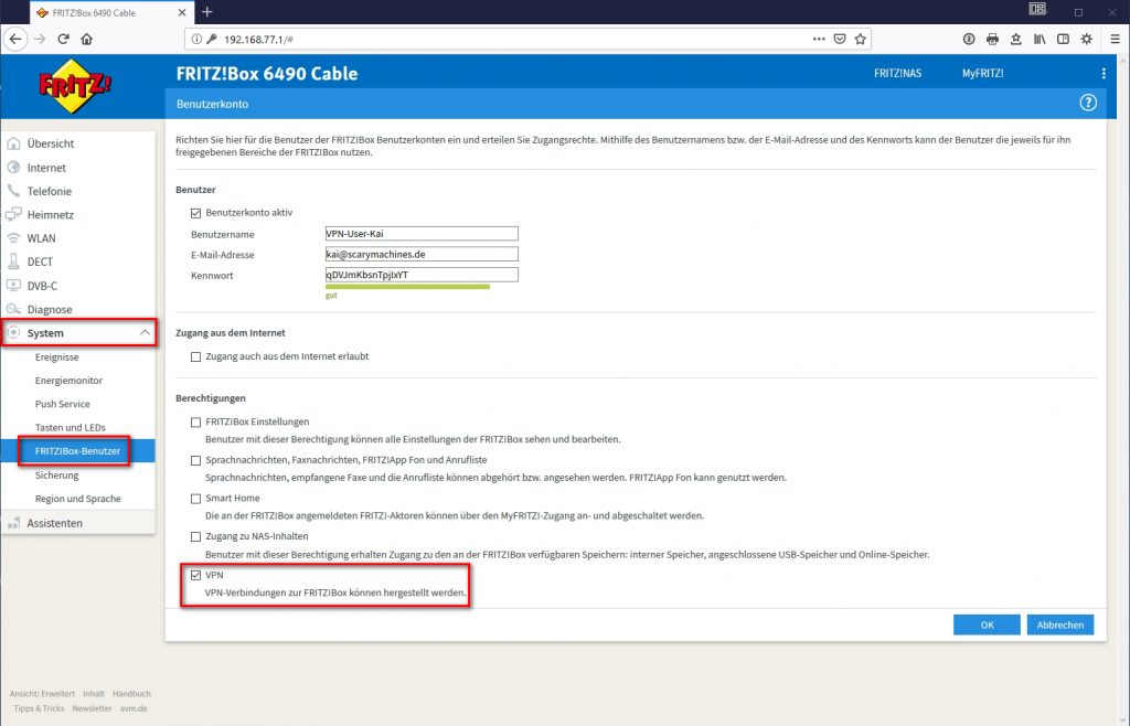 Shrew Soft VPN als Fritz!Box VPNClient ScaryMachines